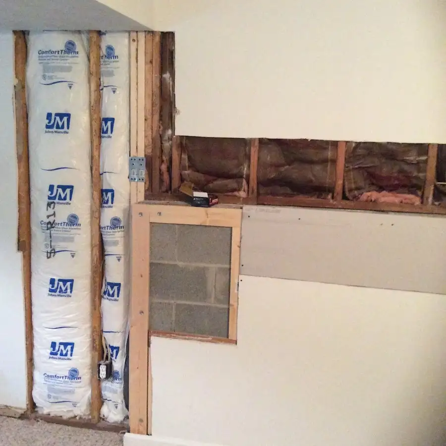 Wall insulation replacement during Contents Cleaning & Restoration in Northwood